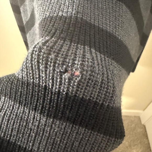 EILEEN FISHER Italian Yarn Striped Sweater – 100% Extra Fine Merino Wool – Large - Picture 5 of 9